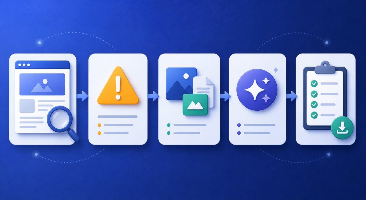 SEOPilot audit workflow from page inspection to next steps